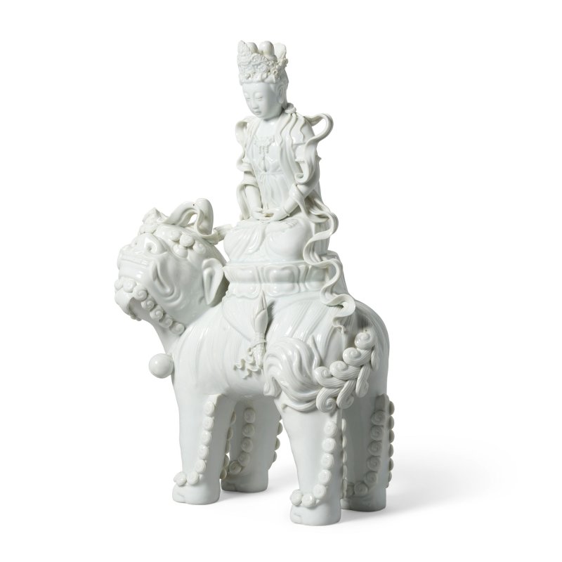十九/二十世紀 德化窯普賢菩薩像 | A BLANC-DE-CHINE FIGURE OF SAMANTABHADRA - 图2