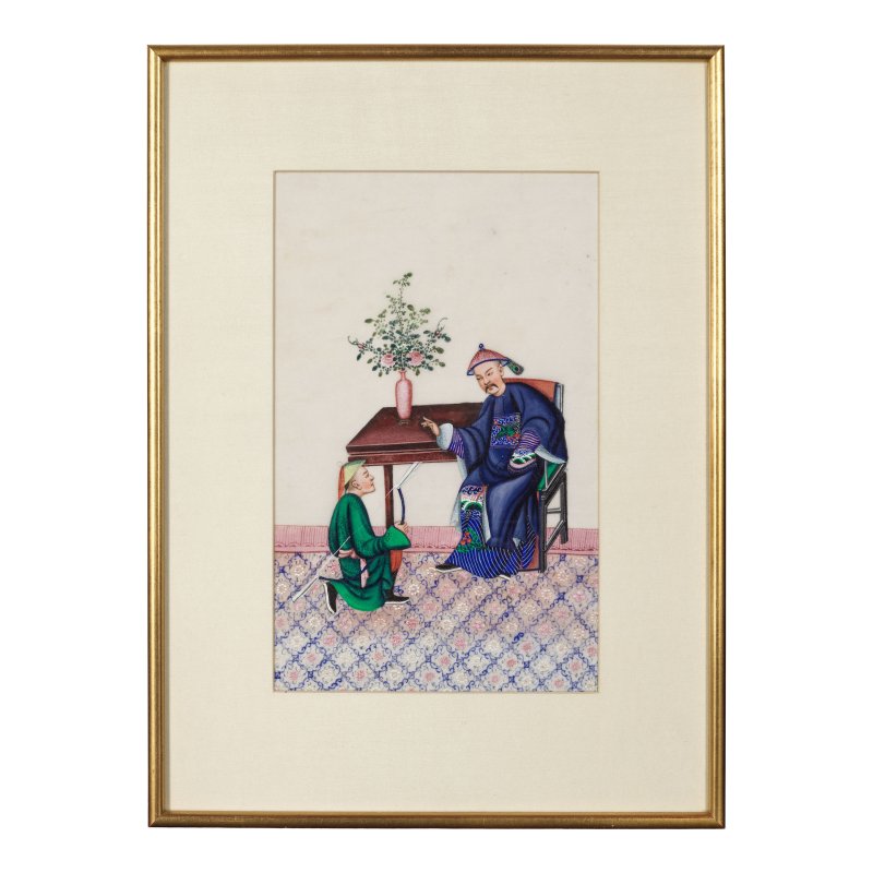 中國畫家 十九世紀 人物圖一組十二幅 水粉通草畫 裝框 | CHINESE ARTIST (19TH CENTURY) - 图26