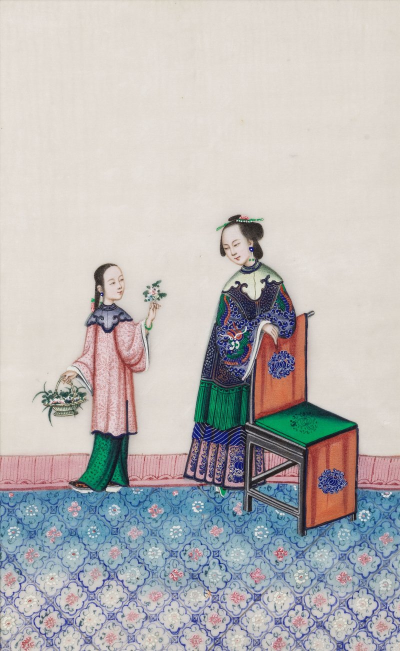 中國畫家 十九世紀 人物圖一組十二幅 水粉通草畫 裝框 | CHINESE ARTIST (19TH CENTURY) - 图12