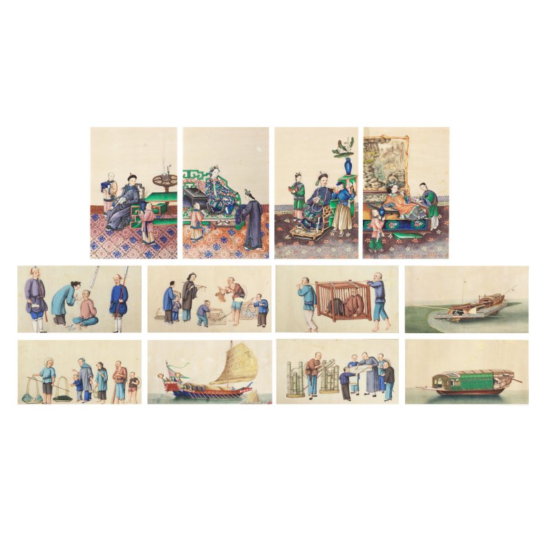 十九世紀 通草畫一組十二件 | CHINESE ARTISTS (19TH CENTURY)