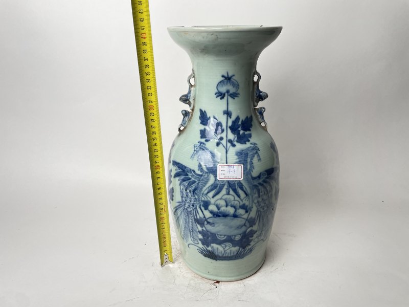 清 150件青花双凤纹嫁妆瓶 - 图11