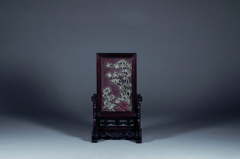 祁阳石刻竹石砚屏