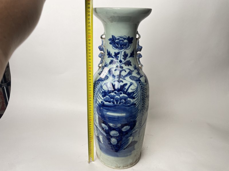 清 300件青花双凤纹嫁妆瓶 - 图9