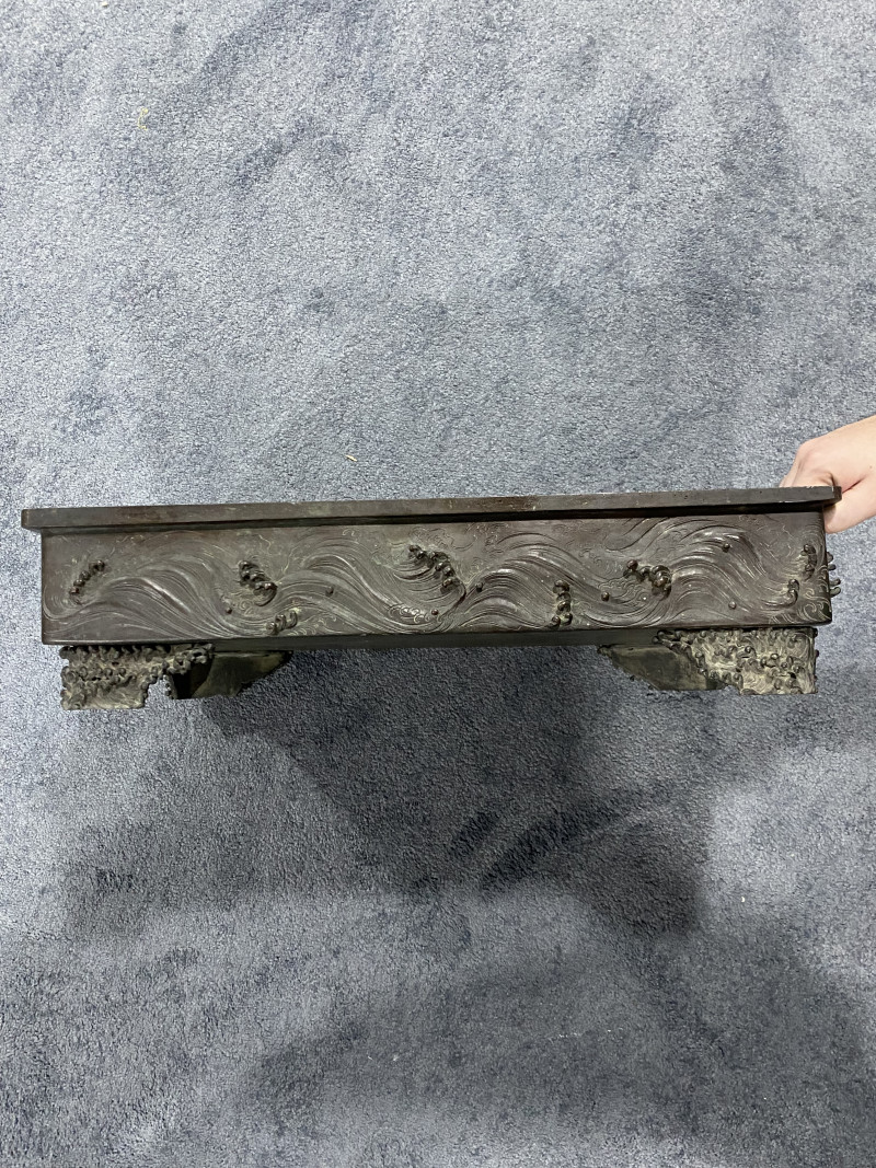 清 铜海水纹四方大盆 - 图8