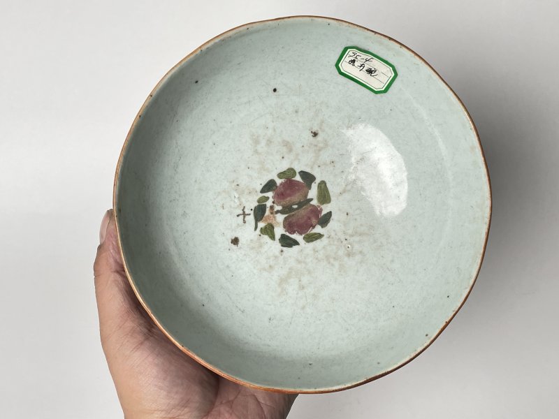 清 粉彩缠枝花卉喜字碗 - 图6