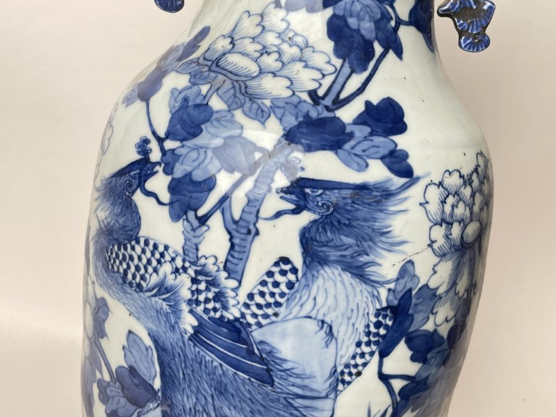 清 300件青花双凤纹嫁妆瓶 - 图6