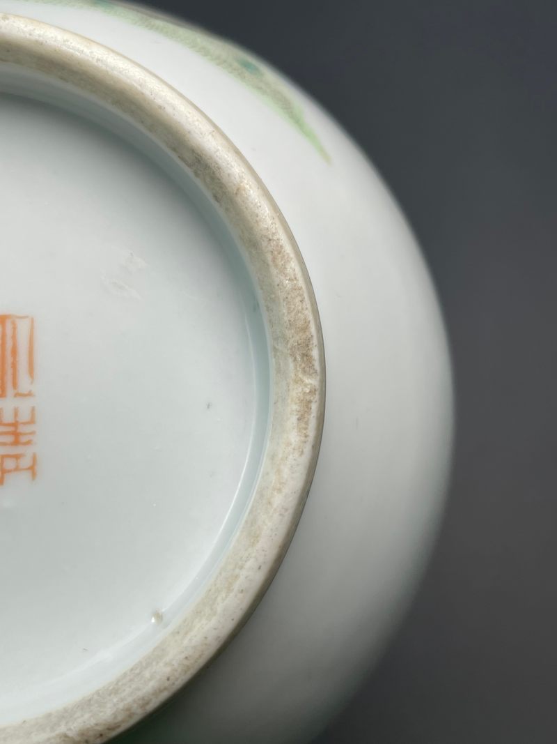 清光绪 粉彩花鸟纹胆瓶 - 图11