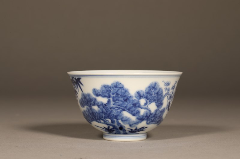 清光绪 青花松竹梅碗 - 图3