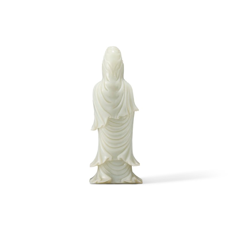 清乾隆 白玉觀音立像  QIANLONG PERIOD (1736-1795) - 图4