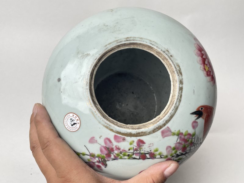 民国 粉彩花鸟纹罐 - 图8
