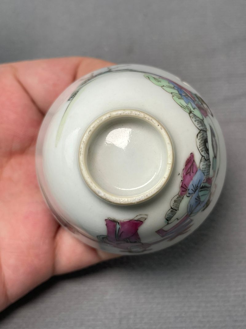 清晚期 粉彩人物故事杯 - 图10