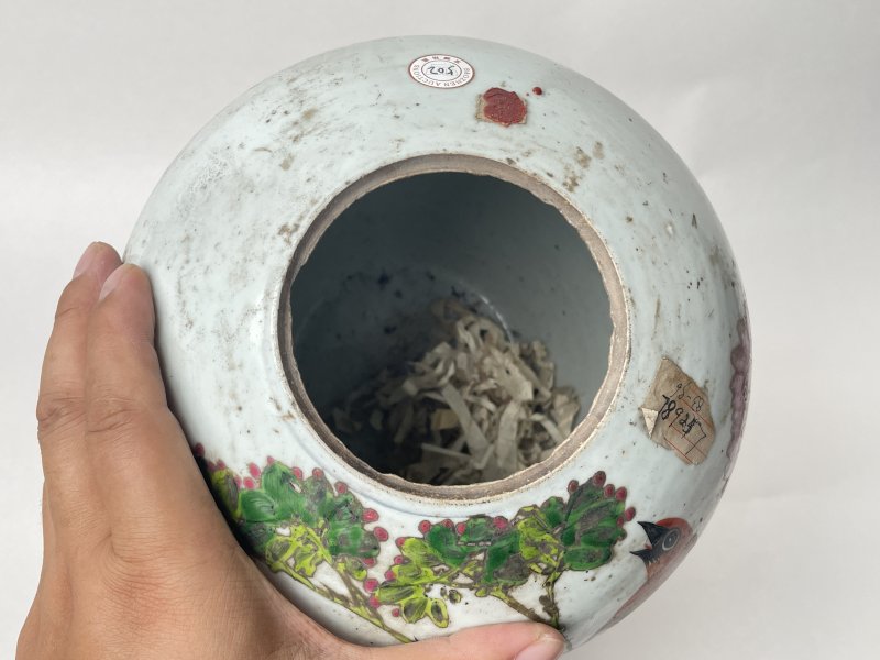 民国 粉彩花鸟纹罐 - 图9