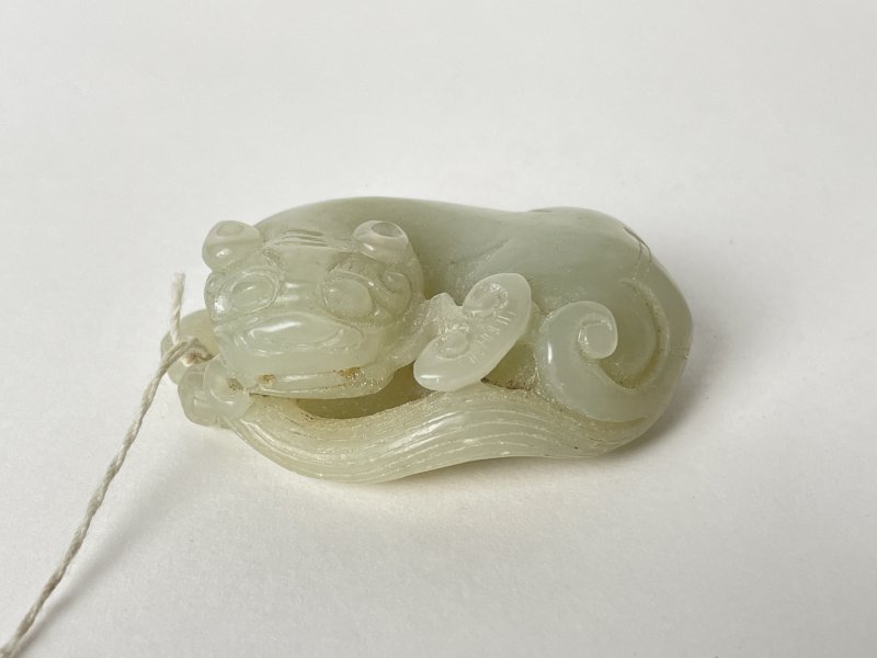 清 白玉雕件
