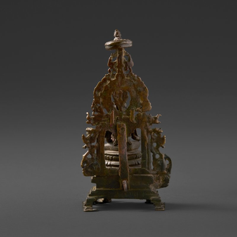 A SILVER INLAID COPPER ALLOY ENTHRONED PURNESHVARI  NORTHEAST INDIA, PALA PERIOD, 10TH-11TH CENTURY - 图5