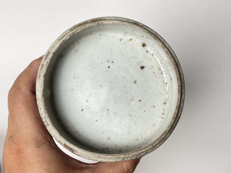清 青花缠枝花卉纹节盒 - 图9