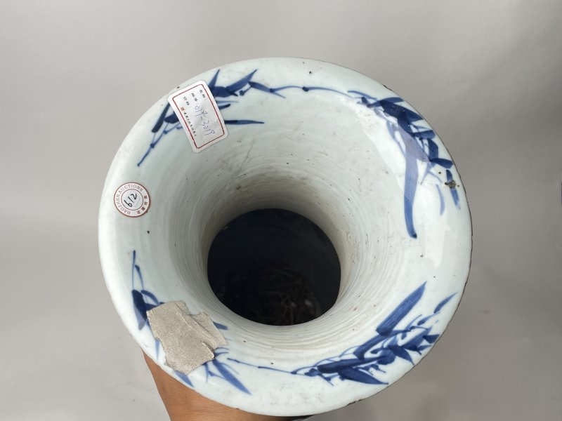 清 300件青花双凤纹嫁妆瓶 - 图8