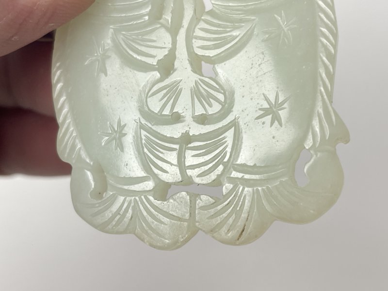 清 白玉双鱼牌 - 图6