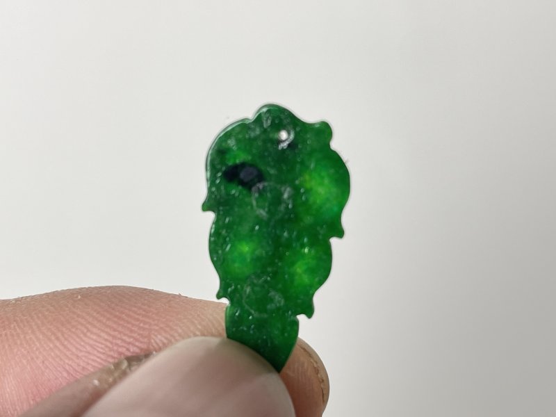 清 翡翠耳环一对 - 图5