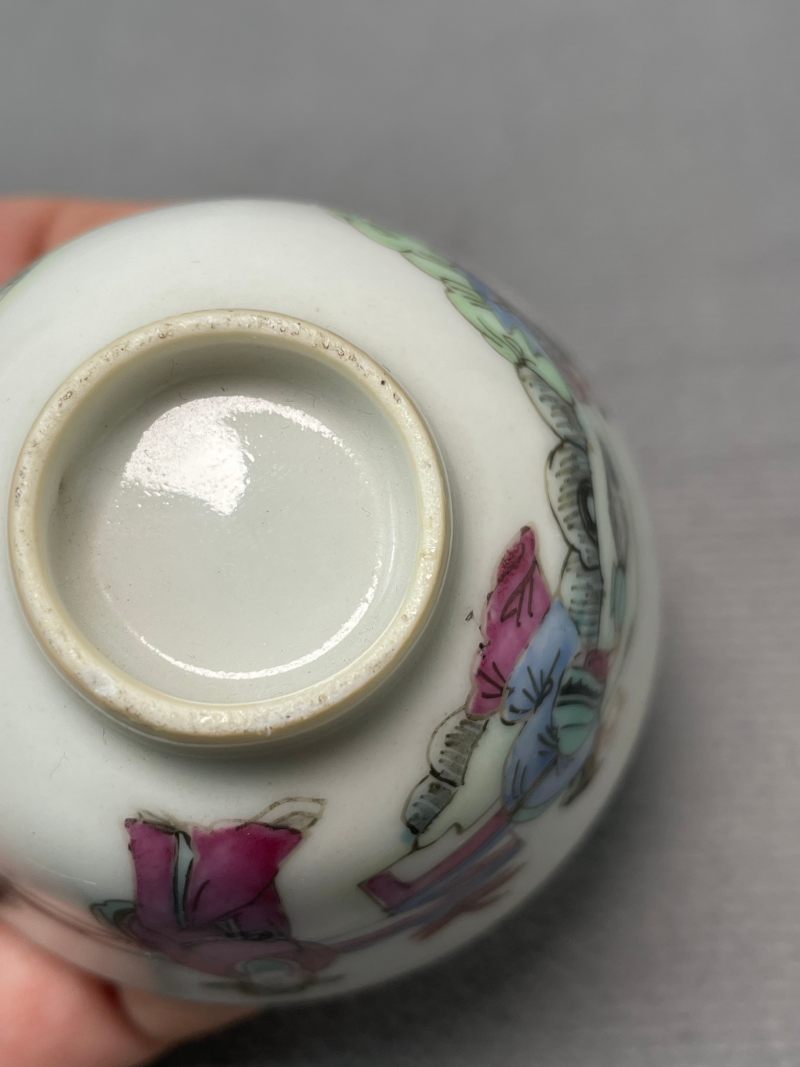 清晚期 粉彩人物故事杯 - 图11