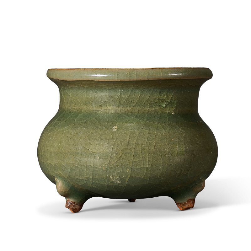 A GREEN JUN TRIPOD CENSER  CHINA, JIN DYNASTY (1115-1234) - 图2