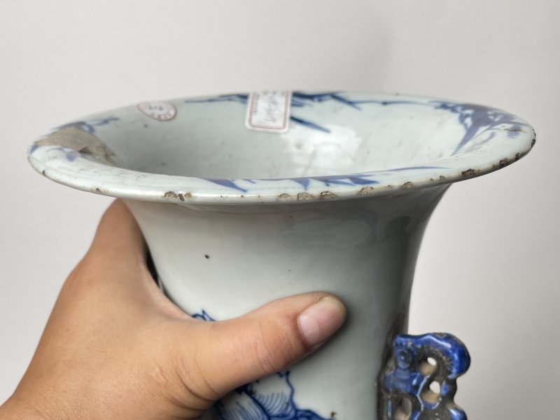 清 300件青花双凤纹嫁妆瓶 - 图9