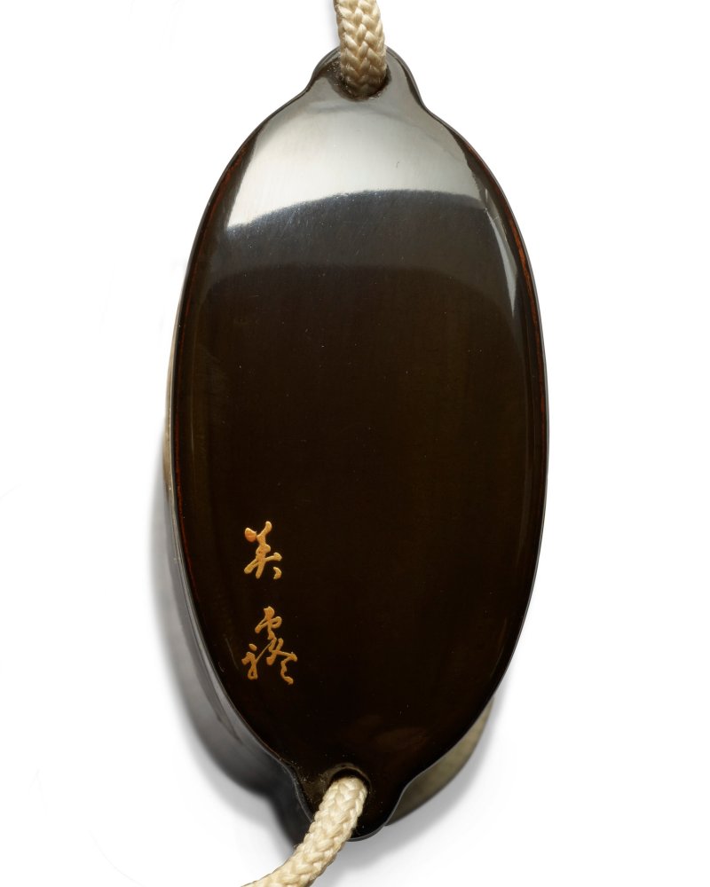A BLACK LACQUER THREE-CASE INRO  JAPAN, EDO PERIOD (MID-LATE 19TH CENTURY), SIGNED HIDETERU - 图4