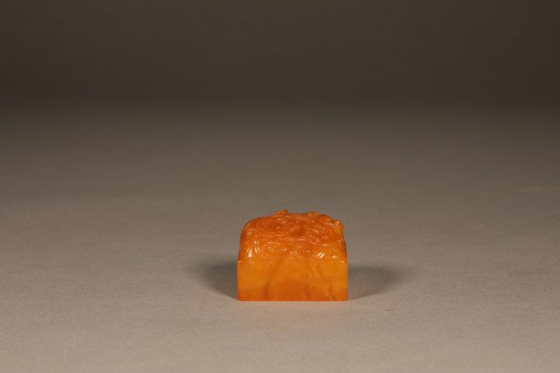 寿山田黄刻龙纹印章 - 图6