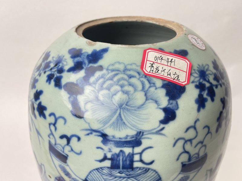 清 青花平安富贵罐 - 图7