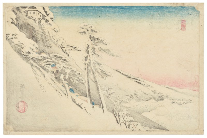 UTAGAWA HIROSHIGE (1797-1858)  Kameyama yukibare (Clear weather after snow at Kameyama) - 图2