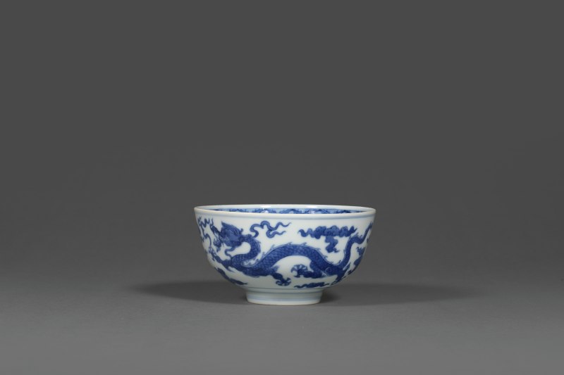 清 青花云龙纹碗