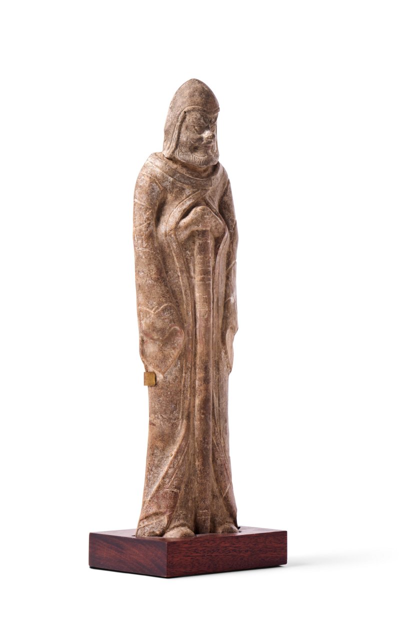 A POTTERY FIGURE OF A GUARD  CHINA, NORTHERN WEI DYNASTY, 5TH-6TH CENTURY - 图3