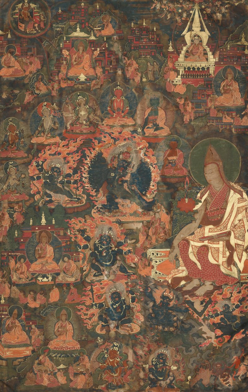 A THANGKA FROM THE LIFE STORY OF TSONGKHAPA  TIBET, 18TH CENTURY - 图1