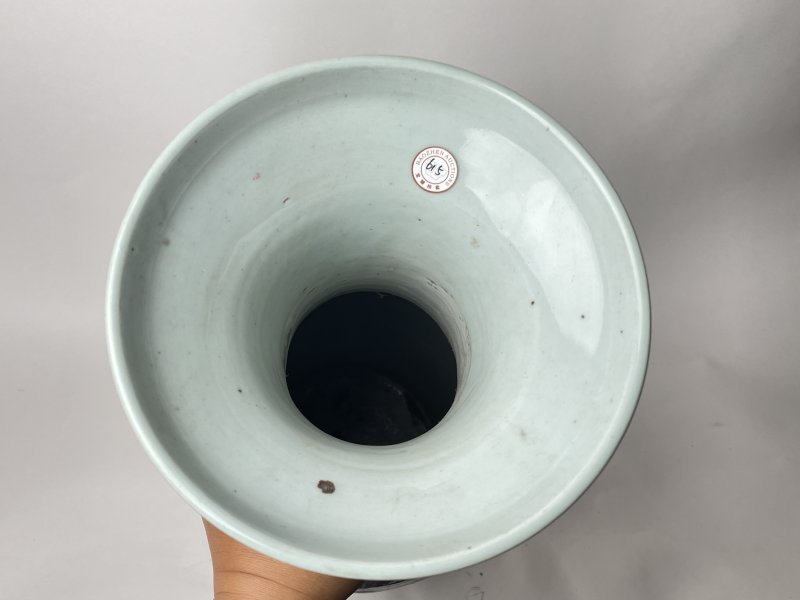 清 300件青花杂宝纹双耳瓶 - 图7