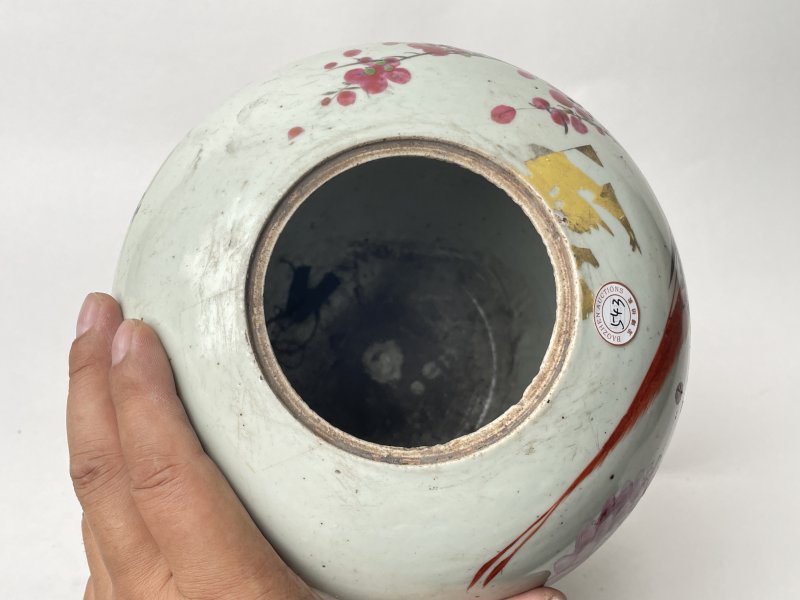 民国 粉彩花鸟纹罐 - 图5