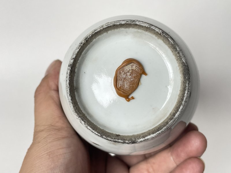 民国 粉彩黛玉葬花双耳瓶 - 图9