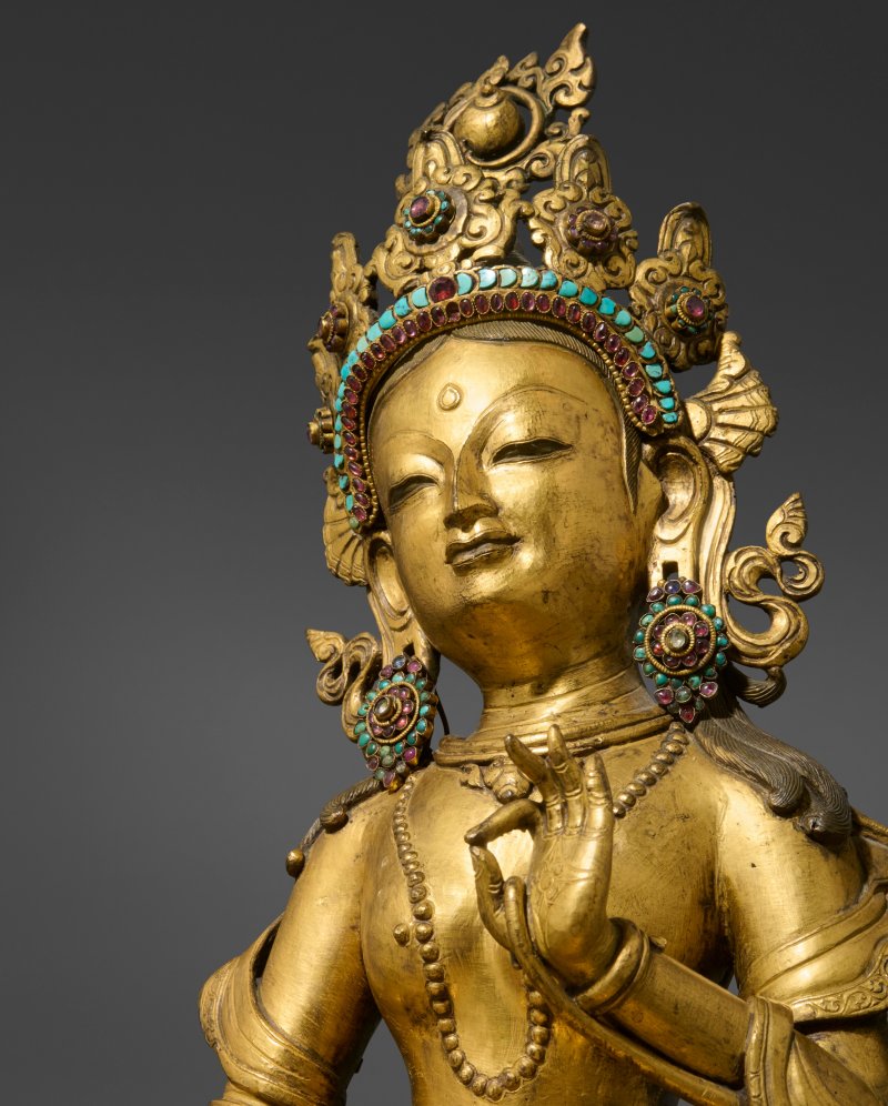 A GILT COPPER ALLOY FIGURE OF SYAMATARA  NEPAL, 18TH-19TH CENTURY - 图5