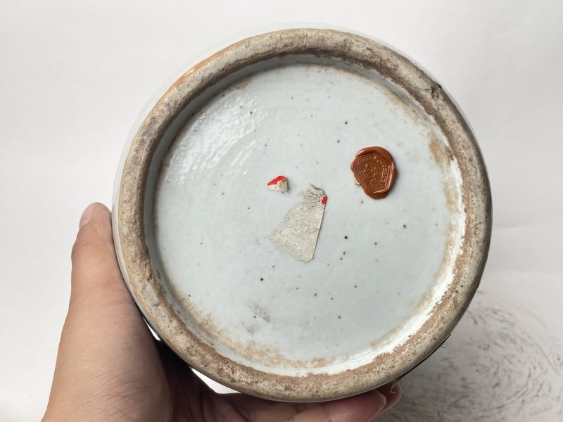 民国 粉彩花鸟纹罐 - 图9
