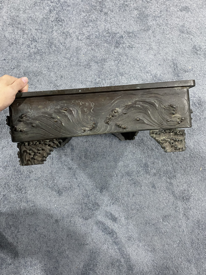 清 铜海水纹四方大盆 - 图13