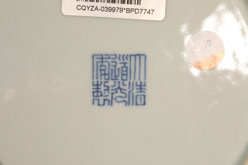 清道光 斗彩缠枝莲风穿花盘 - 图4