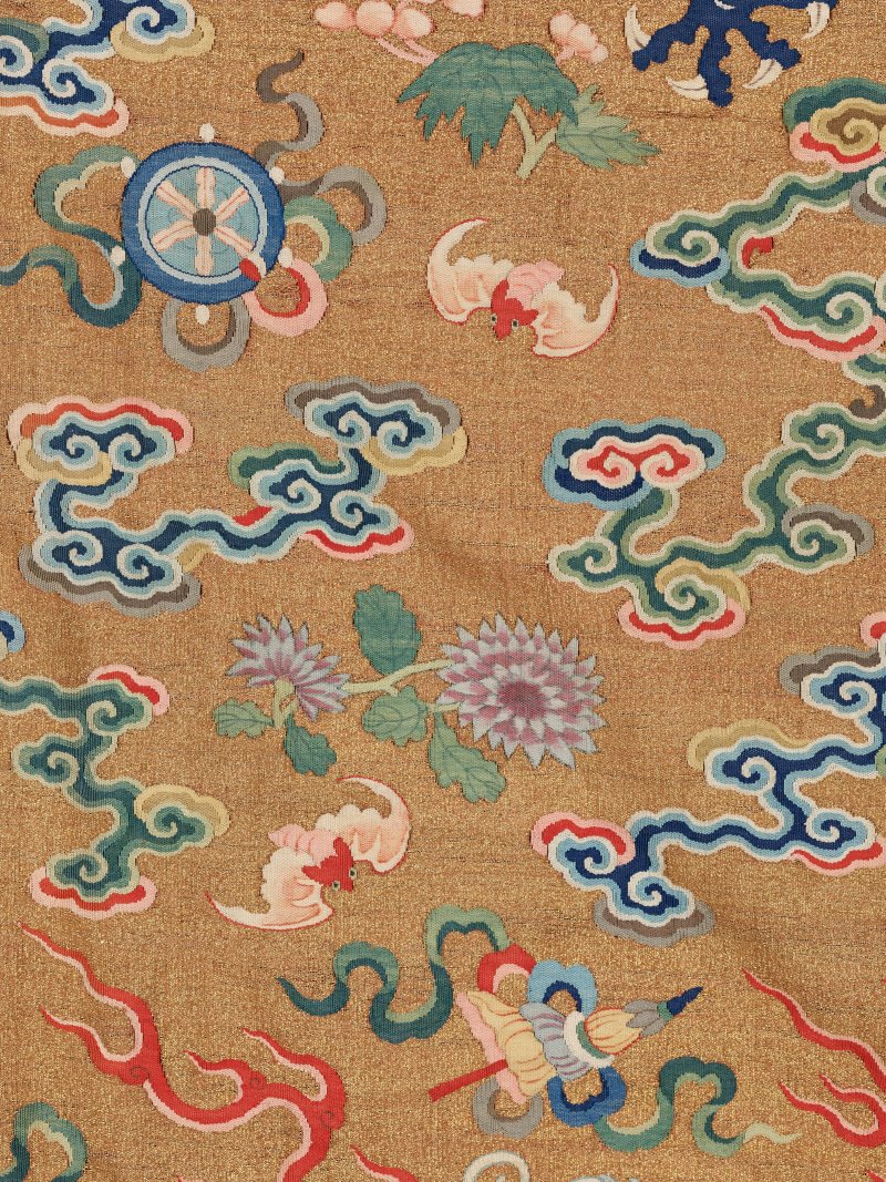 清乾隆/嘉慶 緙金地藍龍紋龍袍  QIANLONG-JIAQING PERIOD (1736-1820) - 图10