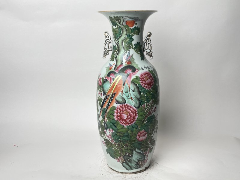 民国 300件粉彩花鸟纹嫁妆瓶 - 图1