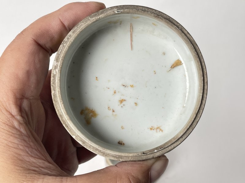 清 粉彩人物纹印盒 - 图11