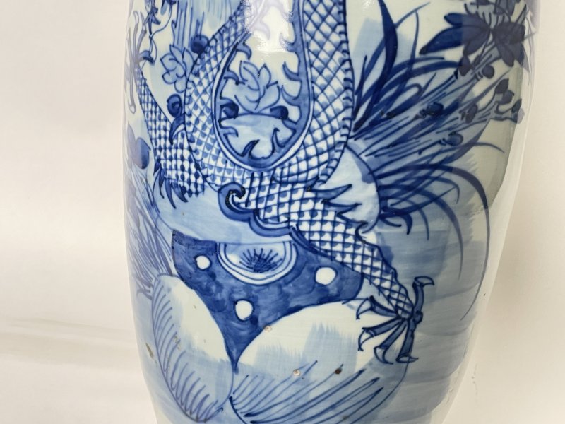清晚期 300件青花龙穿花嫁妆瓶 - 图7