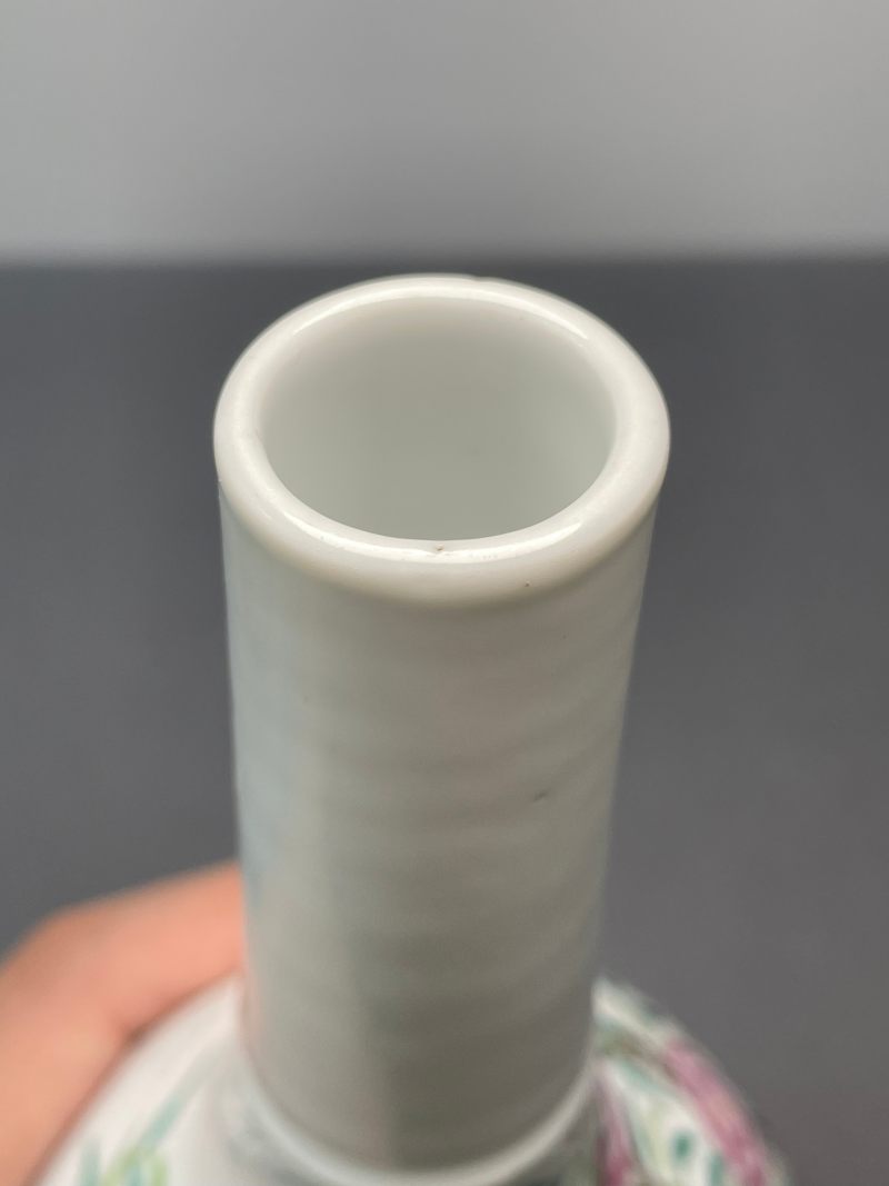 清光绪 粉彩花鸟纹胆瓶 - 图21