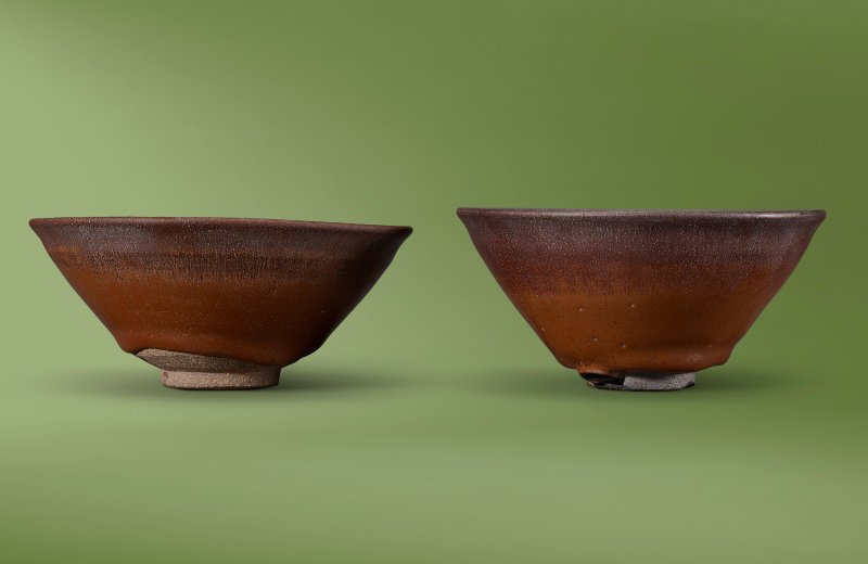 A PAIR OF JIAN 'HARE'S FUR' TEA BOWLS  CHINA, SOUTHERN SONG DYNASTY (1127-1279)