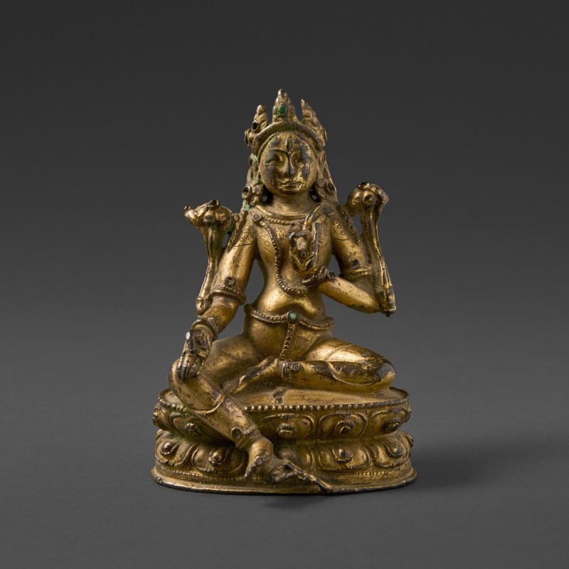 A GILT COPPER ALLOY FIGURE OF SYAMATARA  TIBET, 14TH CENTURY - 图1