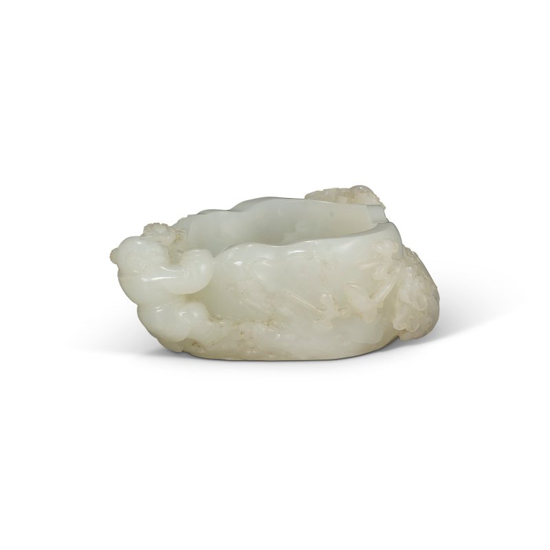 清十八世紀 白玉童子筆洗  QING DYNASTY, 18TH CENTURY - 图3
