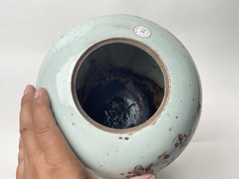 民国 粉彩花鸟纹罐 - 图5