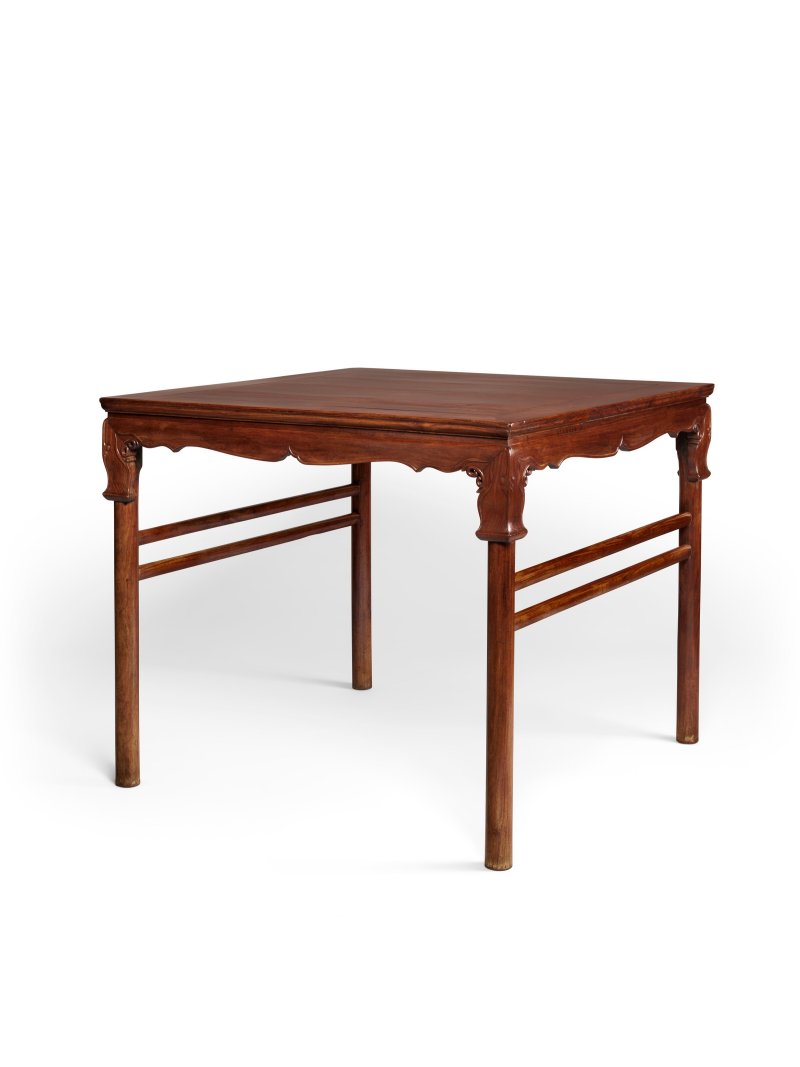 A RARE HUANGHUALI FIXED-LEG DEMOUNTABLE-STYLE SQUARE TABLE, FANGZHUO  CHINA, 17TH-18TH CENTURY
