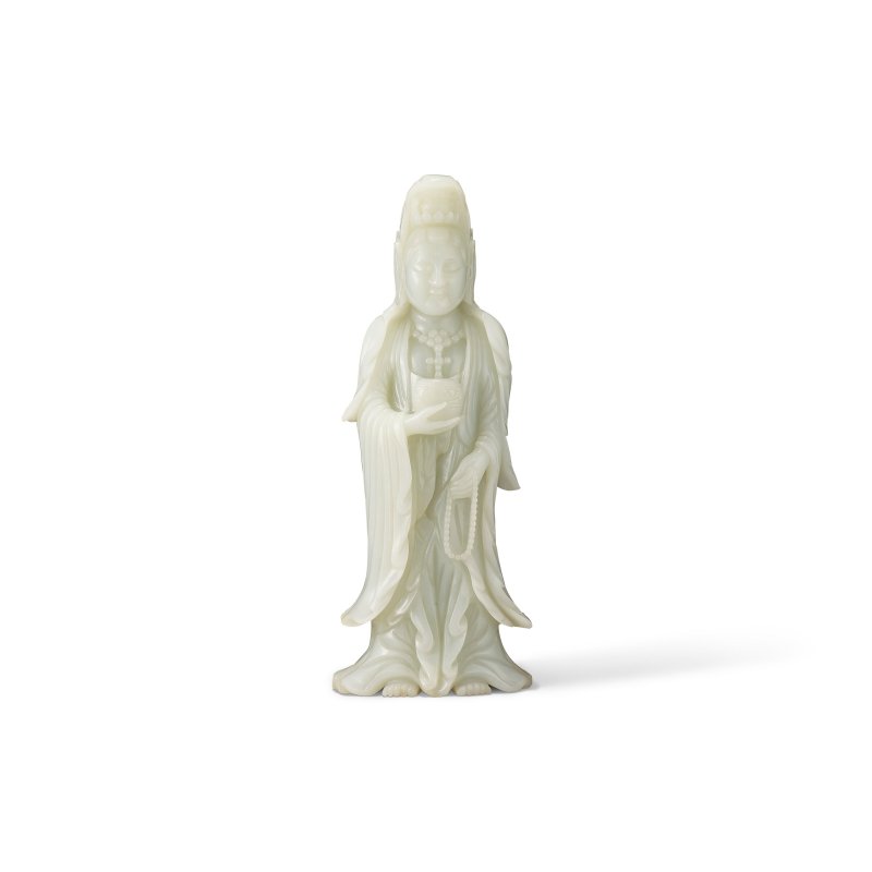 清乾隆 白玉觀音立像  QIANLONG PERIOD (1736-1795) - 图1